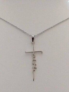 Walk By Faith Cross Necklace